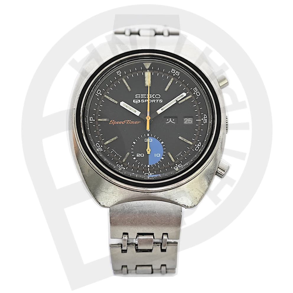 Seiko 6139-7020 (Black, Black/Blue Subdial) Seiko 6139-7020 (Black, Black/Blue Subdial)