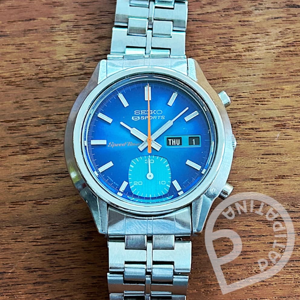 FOR SALE - Seiko 6139-8050 Blue JDM Chronograph - Made 9/75