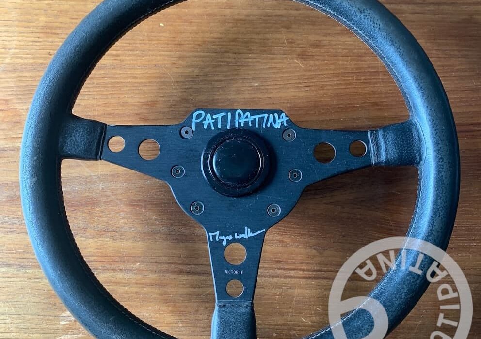 Victor steering wheel - signed by Magnus Walker for PATIPATINA