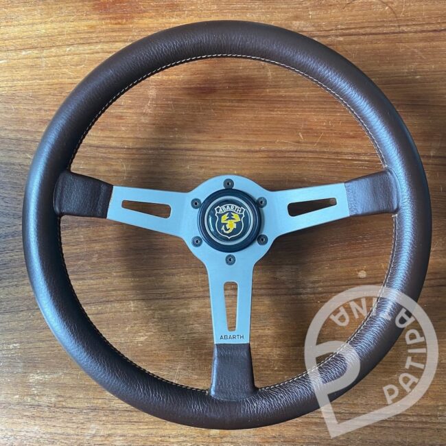 brown Abarth Rally steering wheel - 350mm
