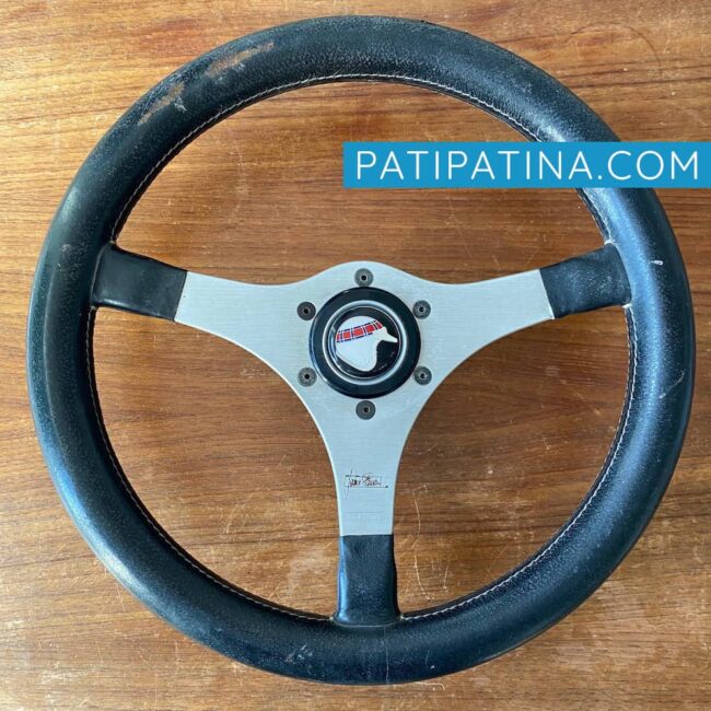 patinated Momo Jackie Stewart steering wheel for sale