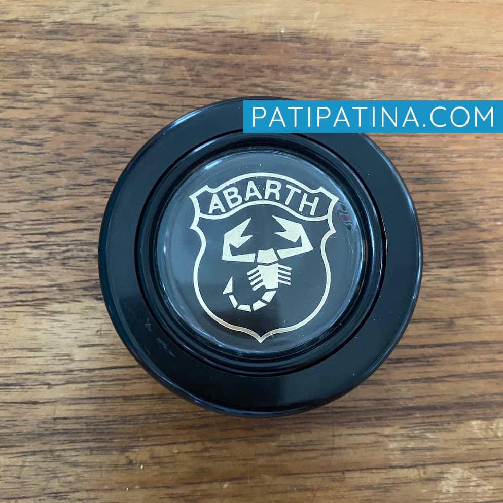 Abarth black scorpion horn button