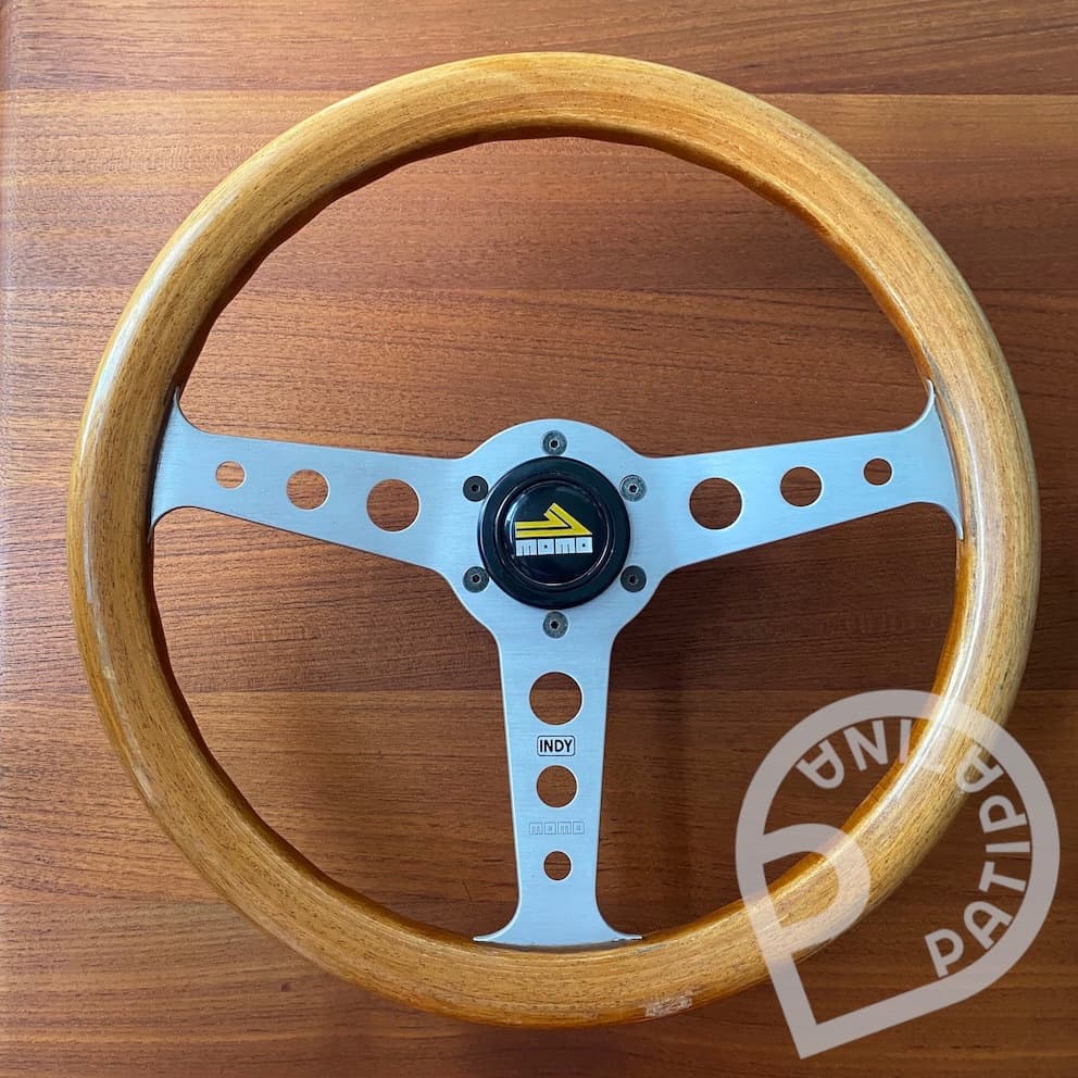 wooden Momo Indy steering wheel for sale