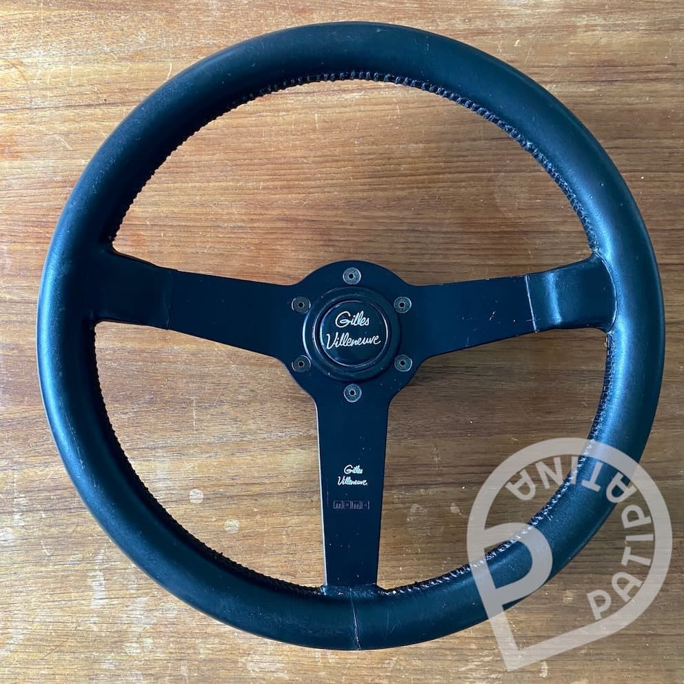 vintage Momo Gilles Villeneuve steering wheel for sale - patipatina