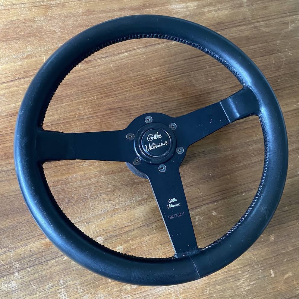 vintage Momo Gilles Villeneuve steering wheel for sale - patipatina