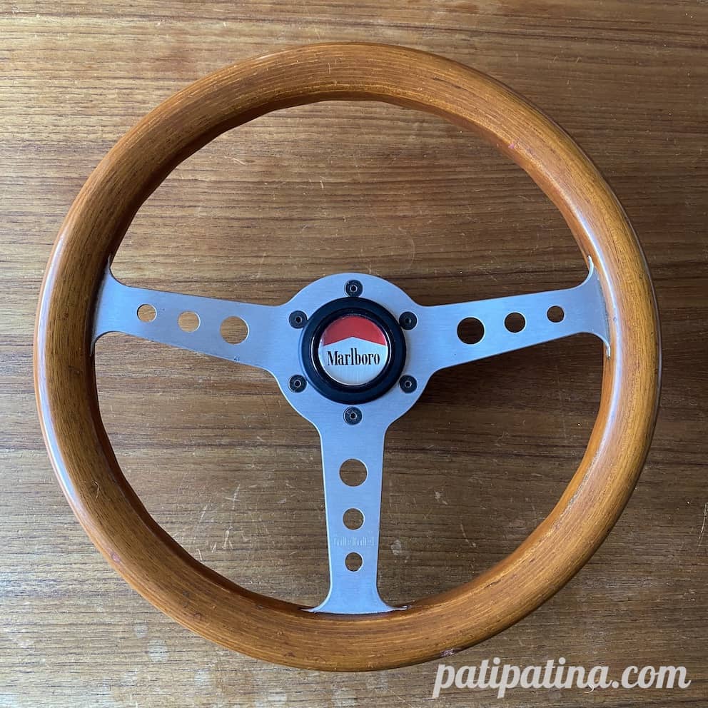Momo Indy Steering Wheel - silver/wood- 320mm | patipatina