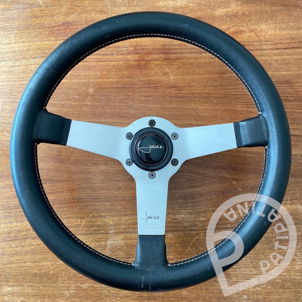 excellent MOMO Jacky Ickx steering wheel silver mint excellent MOMO Jacky Ickx steering wheel silver mint