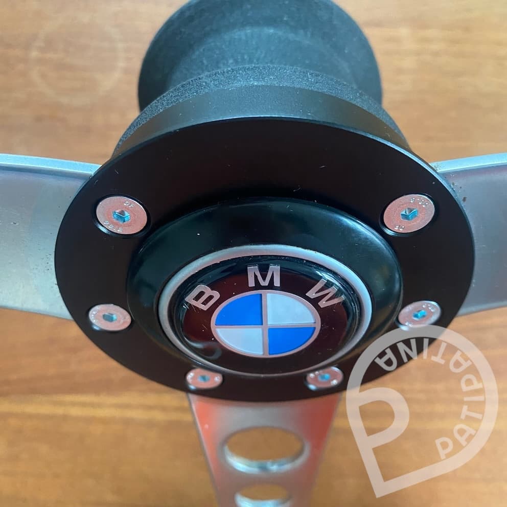 Petri sports steering wheel to Momo hub adapter in use Petri sports steering wheel to Momo hub adapter in use