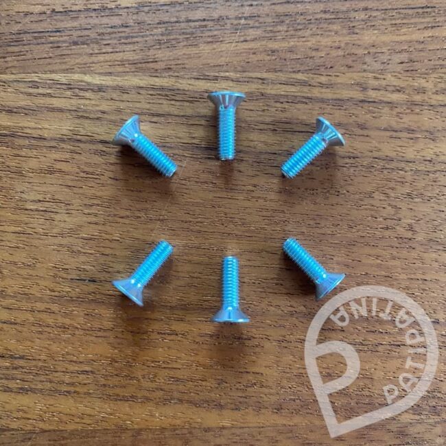 Steering wheel screw set 6pcs, M5x16, silver